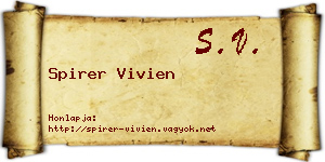 Spirer Vivien névjegykártya